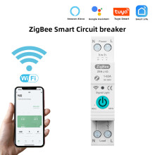 Disjoncteur ZigBee 63 A 87x72x19mm Blanc