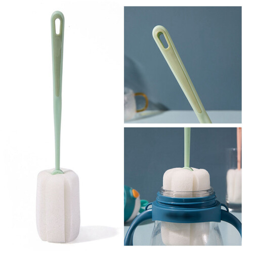 Cepillo de esponja para tazas con mango largo y limpiabotellas