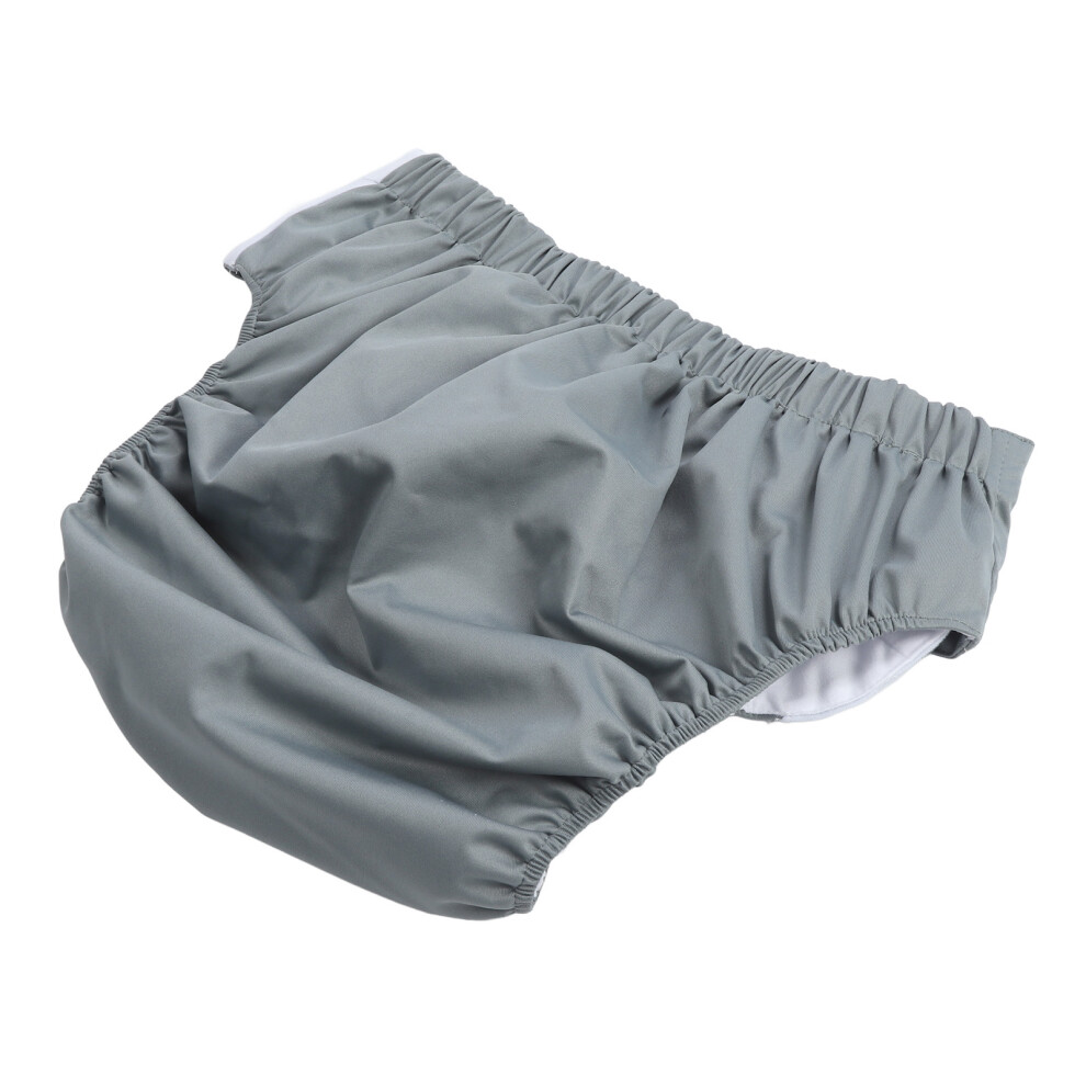 Gray Leakproof Cloth Diaper Adult Nappy For Elderly 30-50 Inch Waist