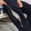 Pantaloni a strappo Taglia M Blu navy in cotone peluche 7