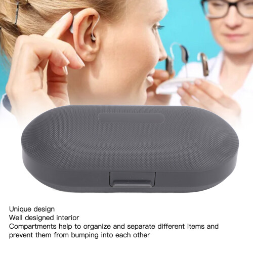 Custodia Sound Aid Grigio Resistente alle Cadute Scatola Compatta 2