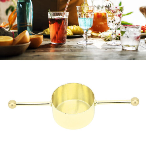 Bartender 30 ml jigger con doble perlado bañado en oro