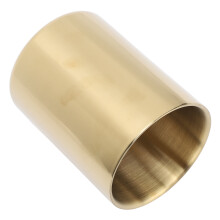 Porta bolígrafos redondo de acero inoxidable dorado 10.5x8 cm