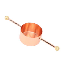 Jigger de 30 ml con doble perla, chapado en cobre sobre acero inoxidable 304