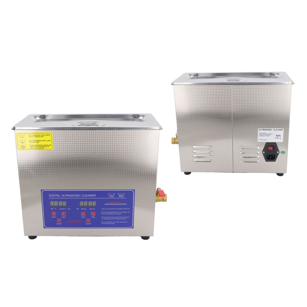 40KHz 180W Ultrasonic Cleaner 6L Stainless Steel, Adjustable Temp & Timer-image-OPC-PJDTSRW-NEW