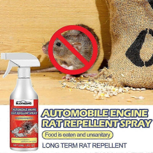(60ml) 1-3x Automobile Engine Rat Mouse Repellent Spray Natural Vehicle Protection 2
