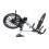 Vélo de course Modèle Guidon double Alliage Noir-Blanc 10
