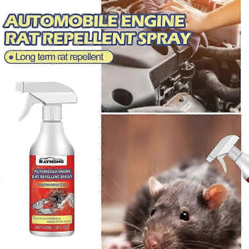 (60ml) 1-3x Automobile Engine Rat Mouse Repellent Spray Natural Vehicle Protection 1