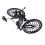 Vélo de course Modèle Guidon double Alliage Noir-Blanc 12