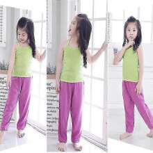 (4-5 Years)Girls Boy Harem Trousers Ali Baba Plain Pants Leggings Pants Bottoms Purple