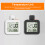 Reloj LCD higrotermógrafo con 2 alarmas Blanco/Negro 6