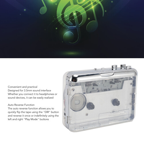 Convertisseur cassette en MP3 portable en ABS 3.5mm 2