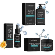 (3pcs Set)Wrinkle Defense Tallow Balm, Face Wash, Anti-Wrinkle Serum for Men