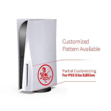 (Silver)PS5 Console Cover Hard Shockproof Face Plates Anti-Scratch Dustproof Replacement Faceplate Shell