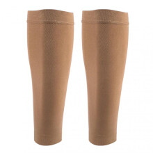 (2XL,Skin Color)Elastic Calf Guard Comfortable Breathable Leg Sleeve Quick Dry Nylon Calf Guard for Outdoor Sport Hiking Cycling