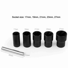 6pcs Chrome Moly Nut Remover Kit | Rusted Bolt Extractor Set in Storage Box
