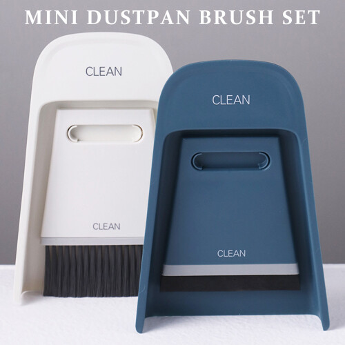 Mini Dustpan Brush Set Navy Blue - 2 Brushes & Dustpan for Table & Countertop 2