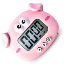 Reloj temporizador digital de cocina rosa con alarma, 1x AAA