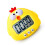 Gelber digitaler Timer-Wecker, Kunststoff, 1x AAA 15