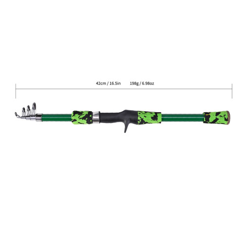 Canna da pesca per bambini 165 cm, 6-17 lb, Blu/Arancione/Verde 1