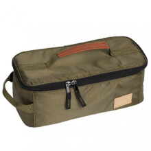 (Military Green)Zipper Cookware Storage Bag Large Capacity Outdoor Wash Bag for Hiking Picnic