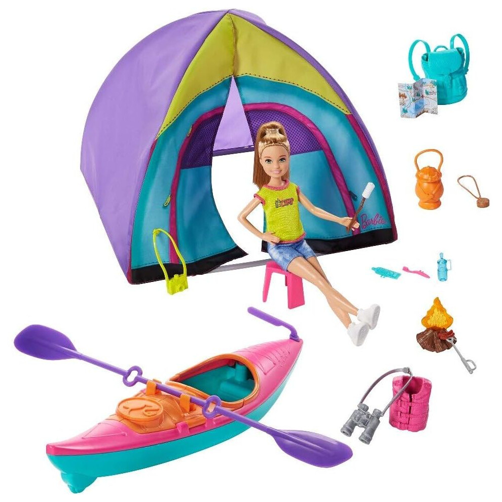 Photos - Doll Barbie Team Stacie Summer Camp  and Playset 