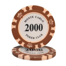 (Face Value 2000)Poker Chip Mahjong Texas Hold'em Poker Chip High End Game Card Casino Supplies