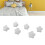 16 pezzi clip per piumone a forma di stella 3x3x3 cm grigio solido 16