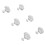 16 pezzi clip per piumone a forma di stella 3x3x3 cm grigio solido 9
