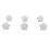 16 pezzi clip per piumone a forma di stella 3x3x3 cm grigio solido 8