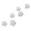 16 pezzi clip per piumone a forma di stella 3x3x3 cm grigio solido 14