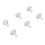 16 pezzi clip per piumone a forma di stella 3x3x3 cm grigio solido 15