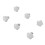 16 pezzi clip per piumone a forma di stella 3x3x3 cm grigio solido 1