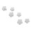 16 pezzi clip per piumone a forma di stella 3x3x3 cm grigio solido 11