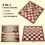 3-en-1 Échecs, Dames et Backgammon en bois 39 x 19,5 cm 5