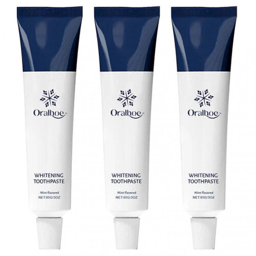 (3pcs)1-3x 3oz. Snow Whitening Toothpaste Fluoride-Free Hydroxyapatite Enamel Mints Flavored Refreshing Toothpaste