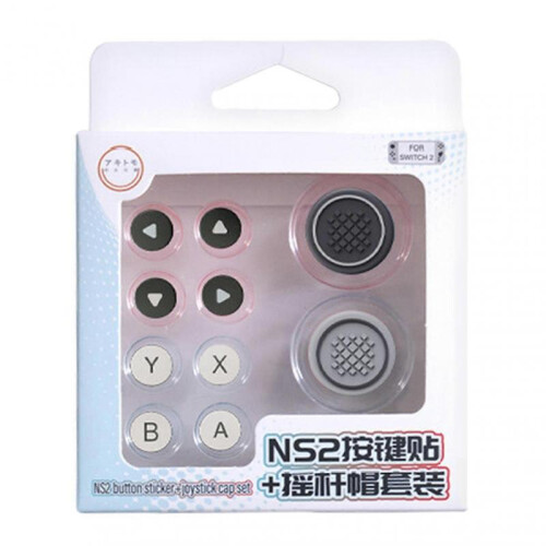 (F)For Switch 2 Silicone Button Covers Thumb Grip Set Easy to Install for Switch 2 Accessories