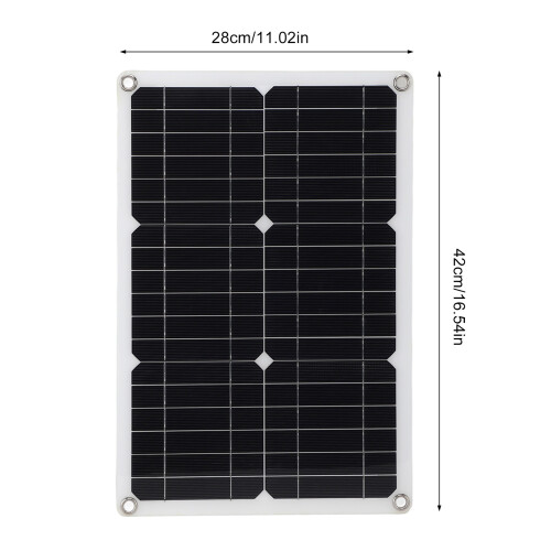 Panneau monocristallin semi-flexible noir 18 V 20 W 1