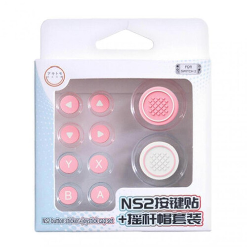 (D)For Switch 2 Silicone Button Covers Thumb Grip Set Easy to Install for Switch 2 Accessories