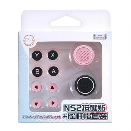 (H)For Switch 2 Silicone Button Covers Thumb Grip Set Easy to Install for Switch 2 Accessories