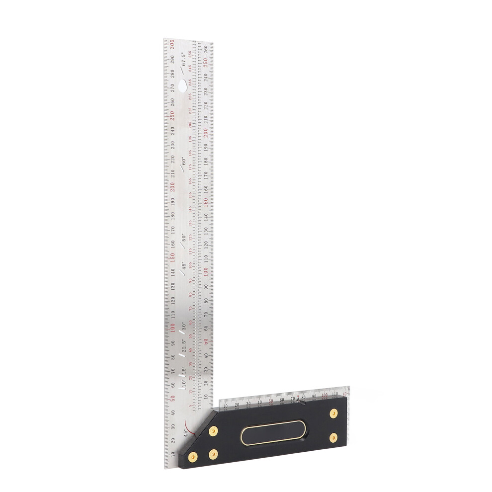 Stainless Steel L Measurements Ruler 300Mm High Accuracy Carpenter Square 7611335629021