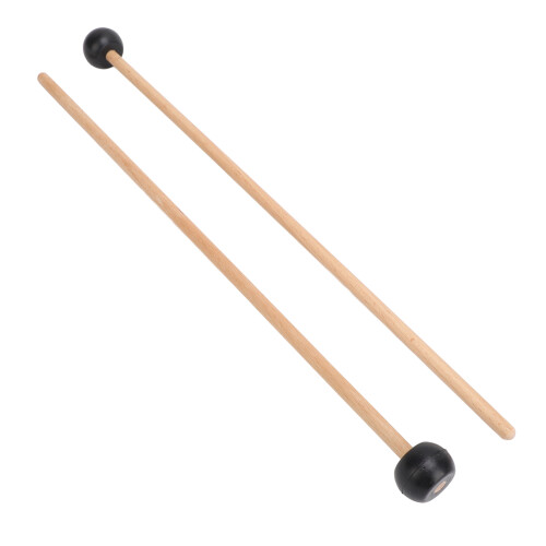 2PCS Glockenspiel Mallet Set, Rubber & Solid Wood, 16.5 Inch 2