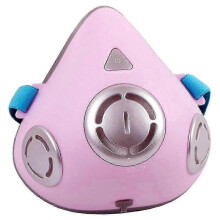 (Pink)Smart Wearable Air Purifier Electric Face Mask Anti-Pollution Filter Mask