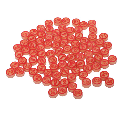 Piezas numéricas de plástico para juego de mesa, 1-90, 158g 1