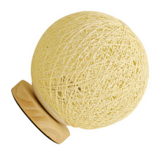 Lampada a sfera in rattan 3W USB dimmabile compatta naturale