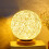 Lampe de table LED à boule en rotin 3 W, à intensité variable, naturelle 7
