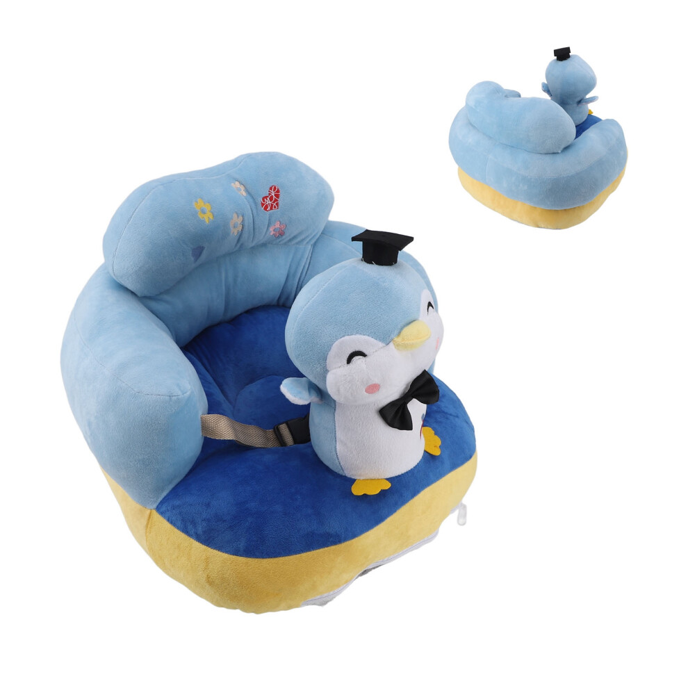Baby Plush Penguin Sofa Chair for Toddlers, 45x45x50cm, Blue-image-OPC-PJDTXPQ-NEW