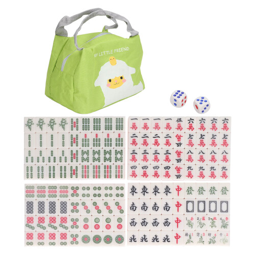 Small Travel-Sized Mahjong Set Clear Patterns and Lightweight Design 1