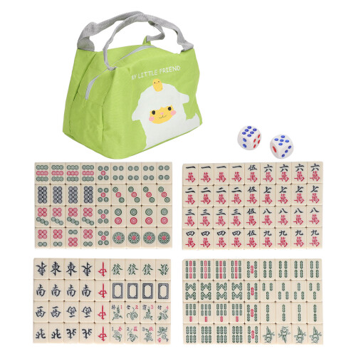 Ivory Small Mahjong Set - Clear Patterns Travel-Ready and Durable 1