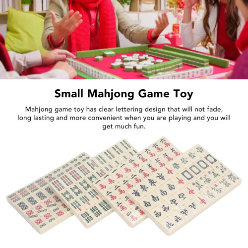 Ivory Small Mahjong Set - Clear Patterns Travel-Ready and Durable 2